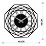 Wallity Enzoclock - S012 Reloj de Pared Decorativo de Metal Negro